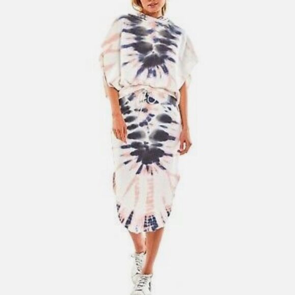 Young Fabulous Broke Tie Dye Carla Cut Off Hoodie Gigi Skirt